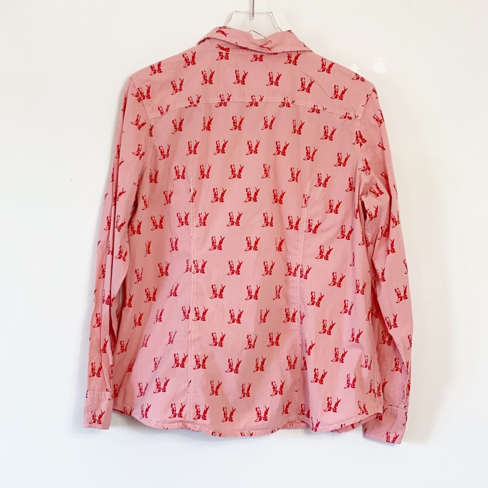 VINTAGE Barn Fly Trading boot print XL button-down - Picture 3 of 4